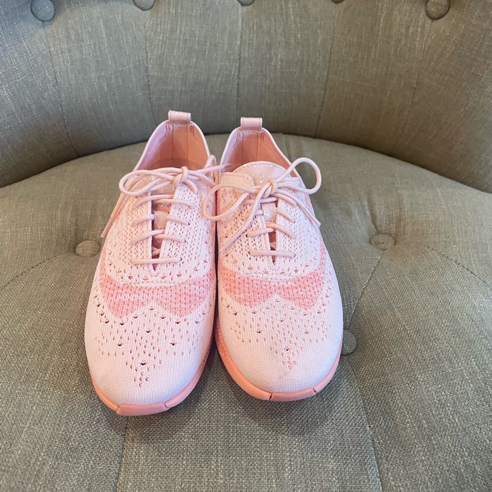 Cole Haan ZERØGRAND Stitchlite Oxford Peach Pink Size 7.5